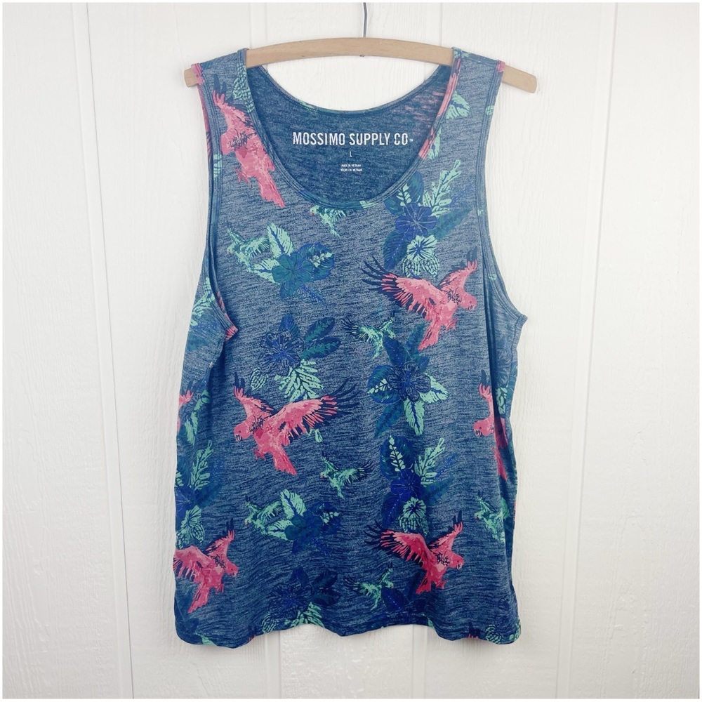 Mossimo Supply Co. Hawaiian Print Tank Size Large